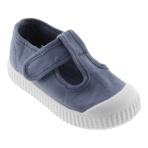 Victoria - Sandalias deportivas de lona con velcro | Azul
