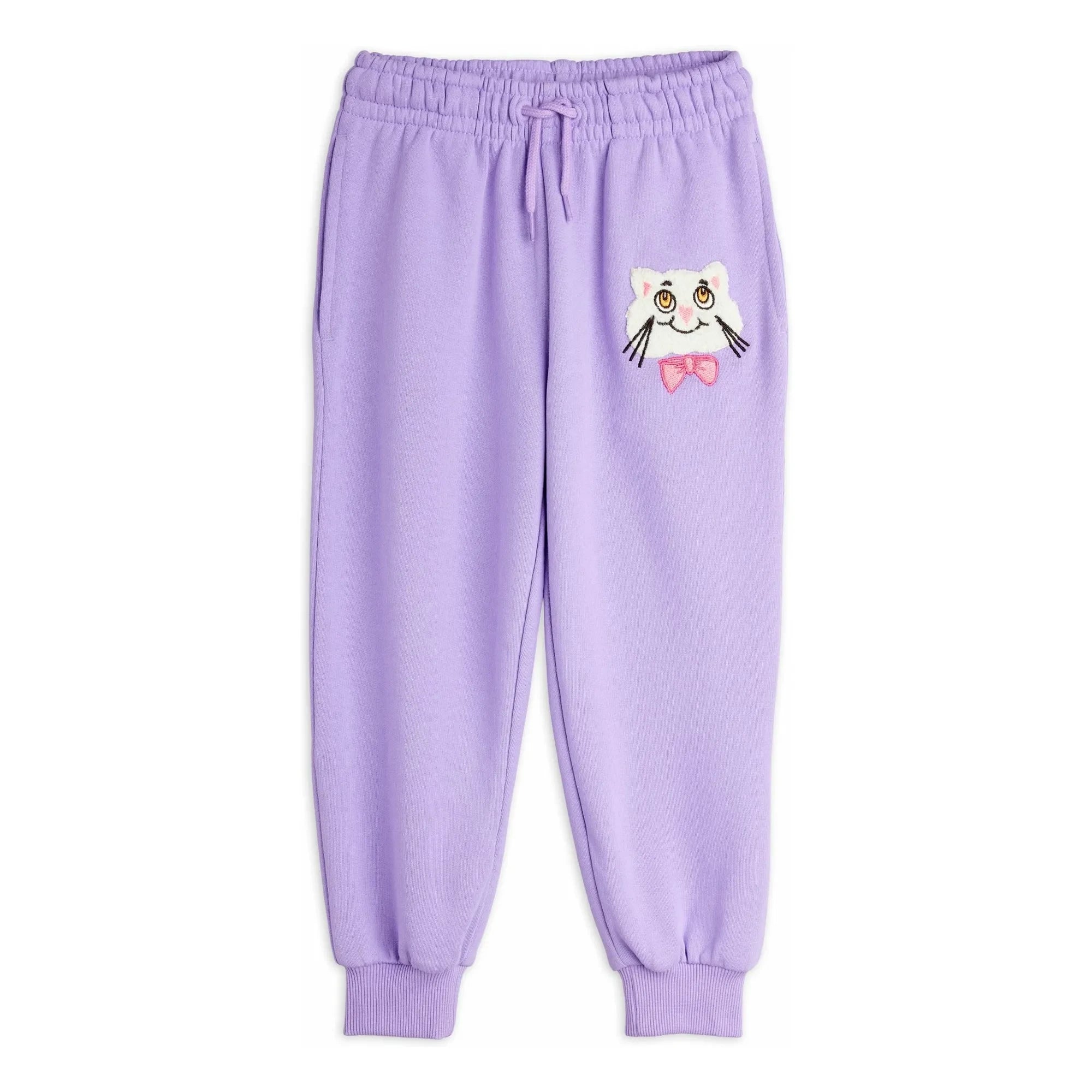 Mini Rodini - Jogger de algodón orgánico Cat | Morado