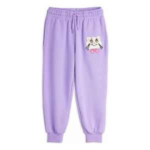Mini Rodini - Jogger de algodón orgánico Cat | Morado