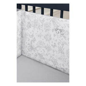 Tartine et Chocolat - Protector de cuna Toile de Jouy | Gris