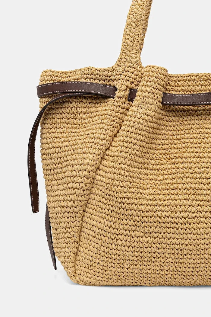 Bolso shopper Romy de Tory Burch para mujer con material de punto