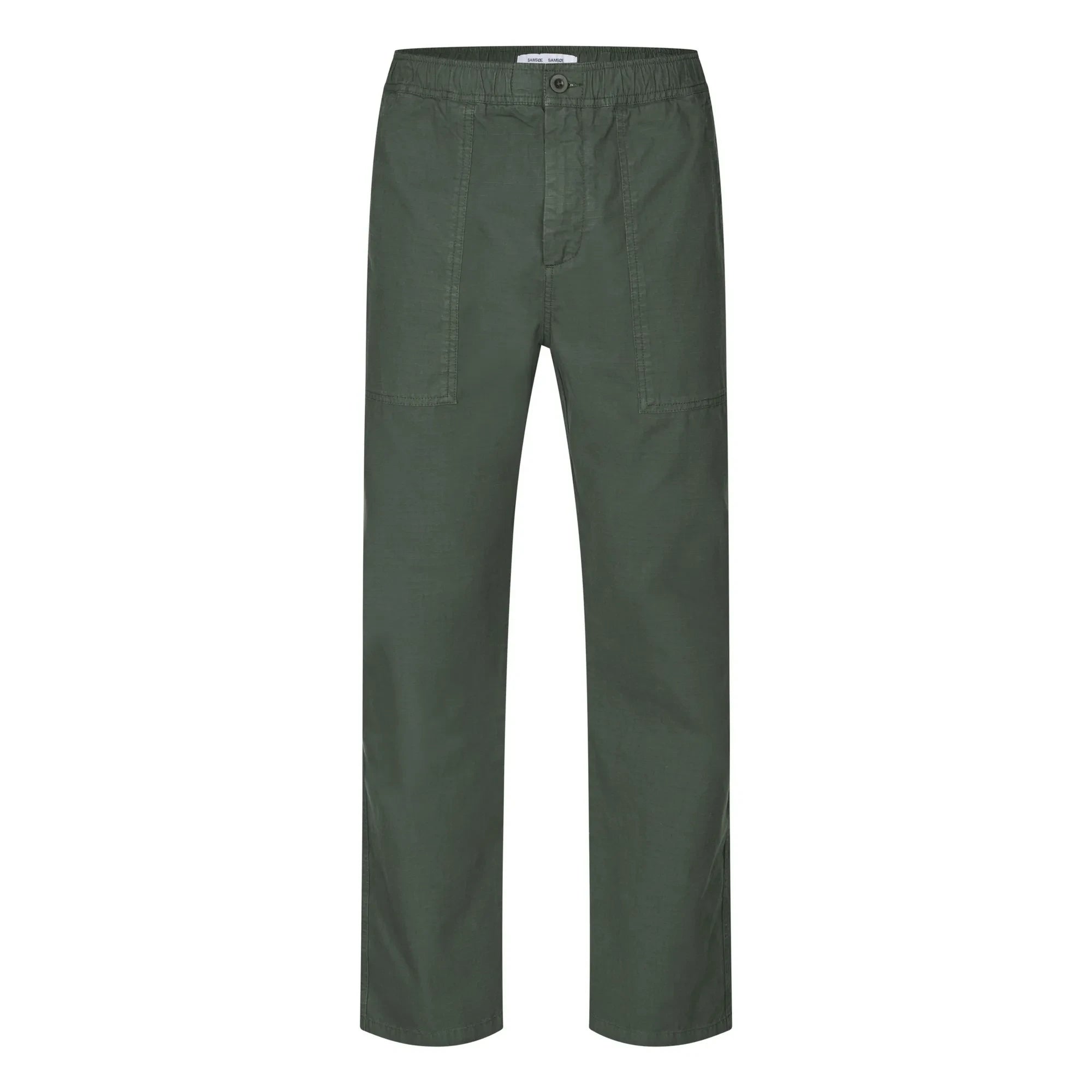 Samsoe Samsoe - Pantalón Sajabri 15840 Algodón orgánico | Verde oscuro