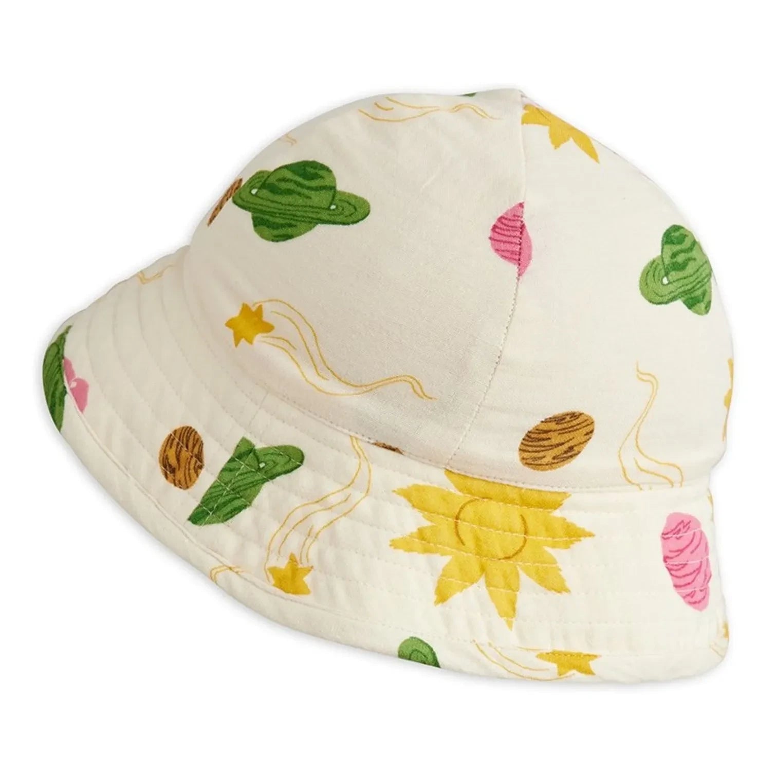 Mini Rodini - Sombrero de gasa de algodón orgánico Espace | Crudo