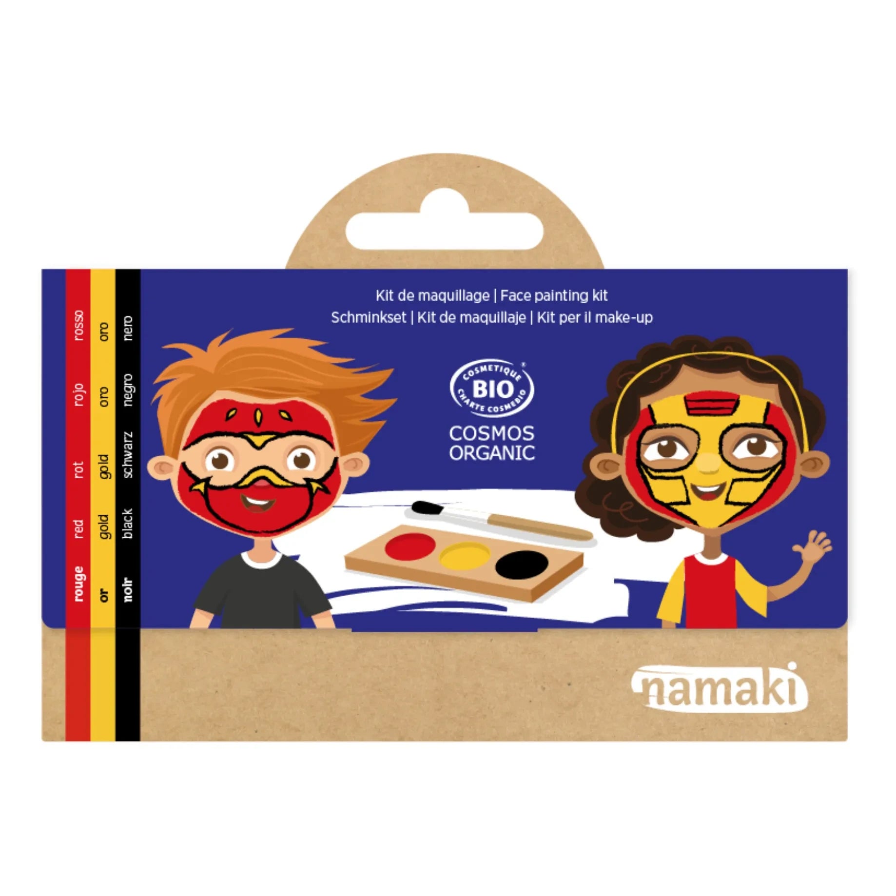 Namaki - Set de Maquillaje de 3 Colores Ninja y Superhéroe | Rojo