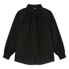 BELLEPIECE - Blusa de voile de algodón Paxos | Negro