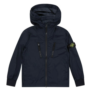Stone Island - Chaqueta con capucha con logo | Azul Marino