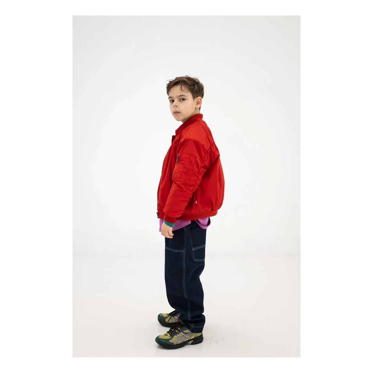 Repose AMS - Chaqueta Bomber de Fibra Reciclada | Rojo