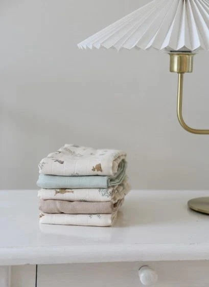 Cam Cam - Woodland Muslin Pañales para Bebé - Set de 3 | Ecru