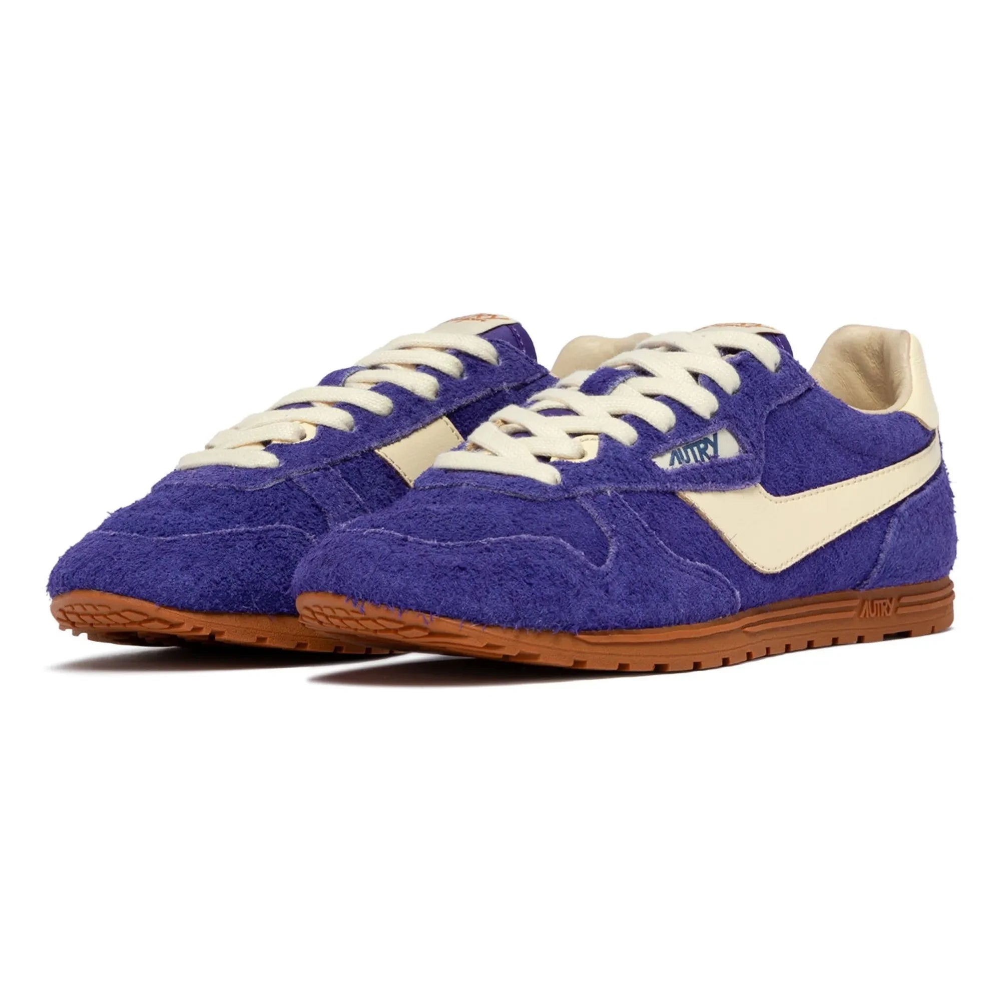Zapatillas deportivas bajas Autry Windspin de dos tonos en ante y piel | Morado