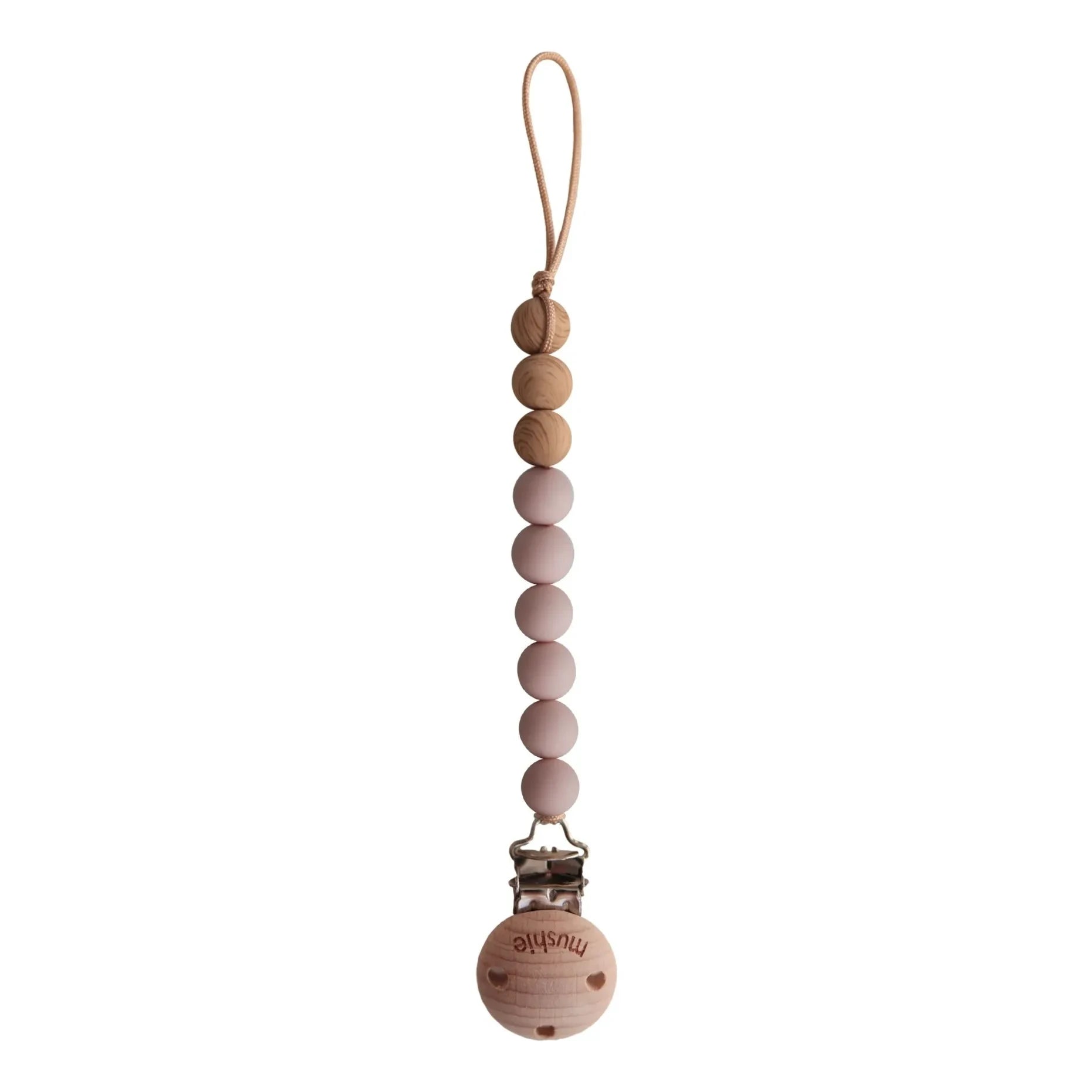 Mushie - Broche para chupete Eva | Colorete