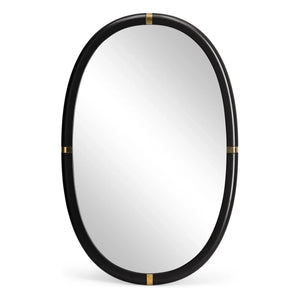 The Socialite Family - Espejo de madera lacada Marcello | Negro
