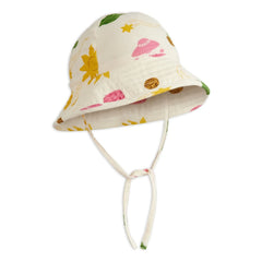 Mini Rodini - Sombrero de gasa de algodón orgánico Espace | Crudo