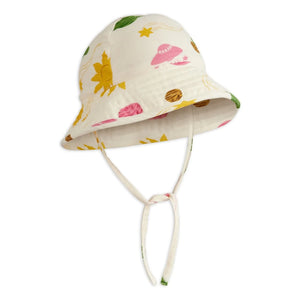 Mini Rodini - Sombrero de gasa de algodón orgánico Espace | Crudo