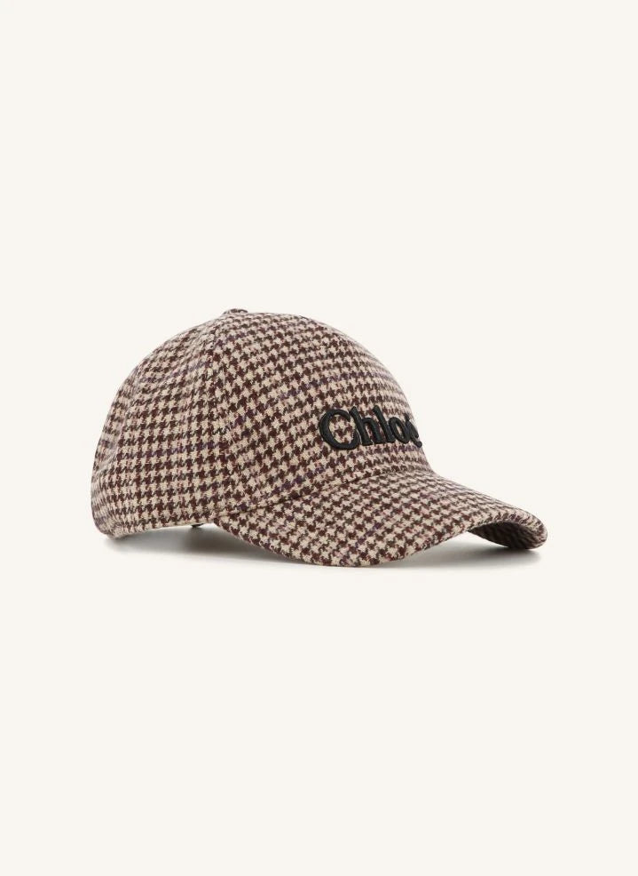 Chloé - Sombrero Chloé Pied-de-Poule | Marrón