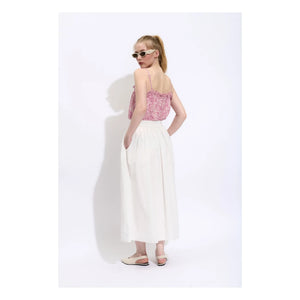 BELLEPIECE - Falda de algodón Claude | Blanco