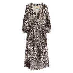 Momoni - Vestido de seda Francisco | Chocolate