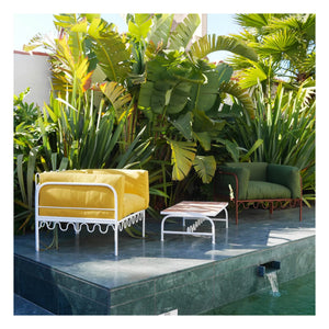 Honoré - Tumbona de exterior Dolores - Tela impermeable | Oro