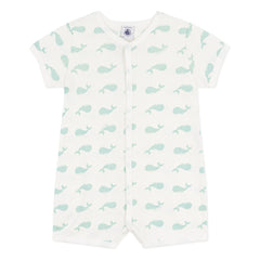 Petit Bateau - Pijama Mono Ballena | Blanco