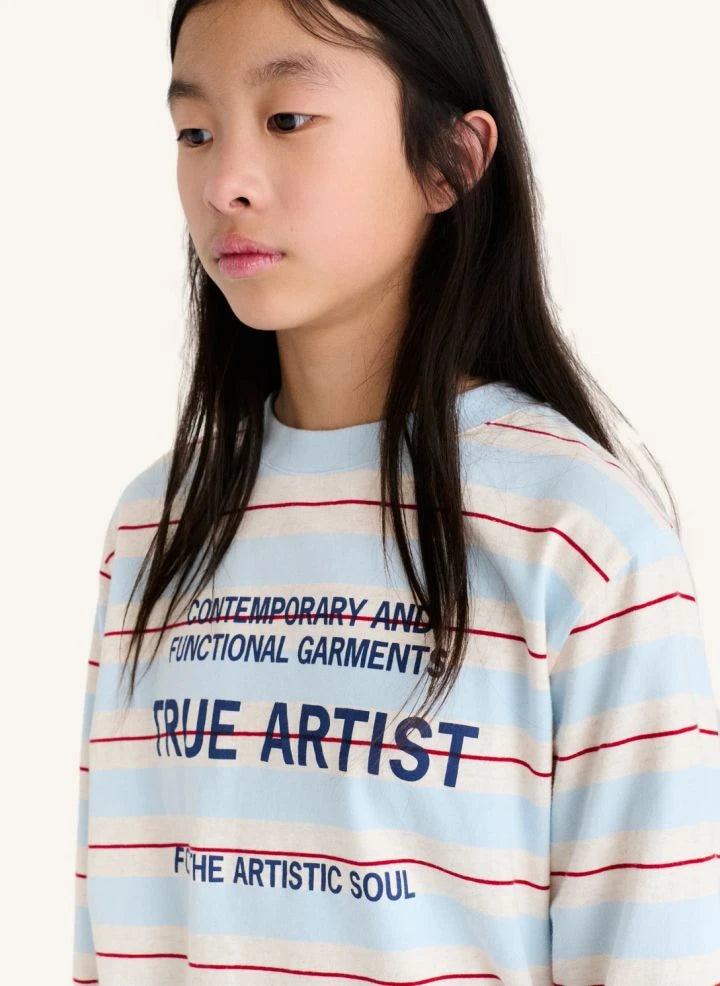 True Artist - Çizgili T-shirt N°16 | Açık mavi