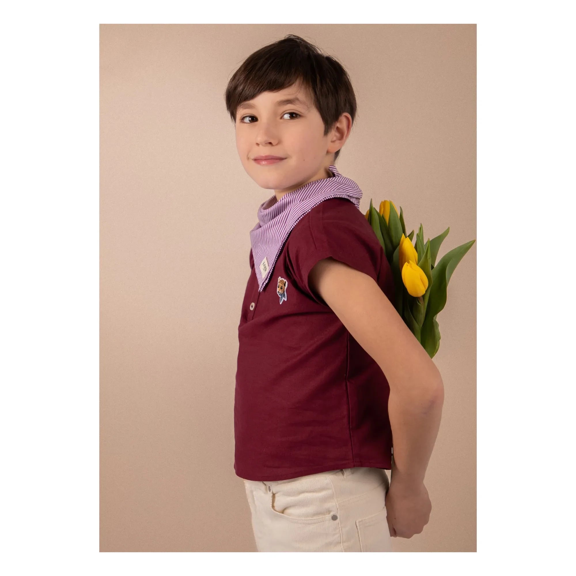 Loir - Chaqueta Corta de Lino | Burdeos