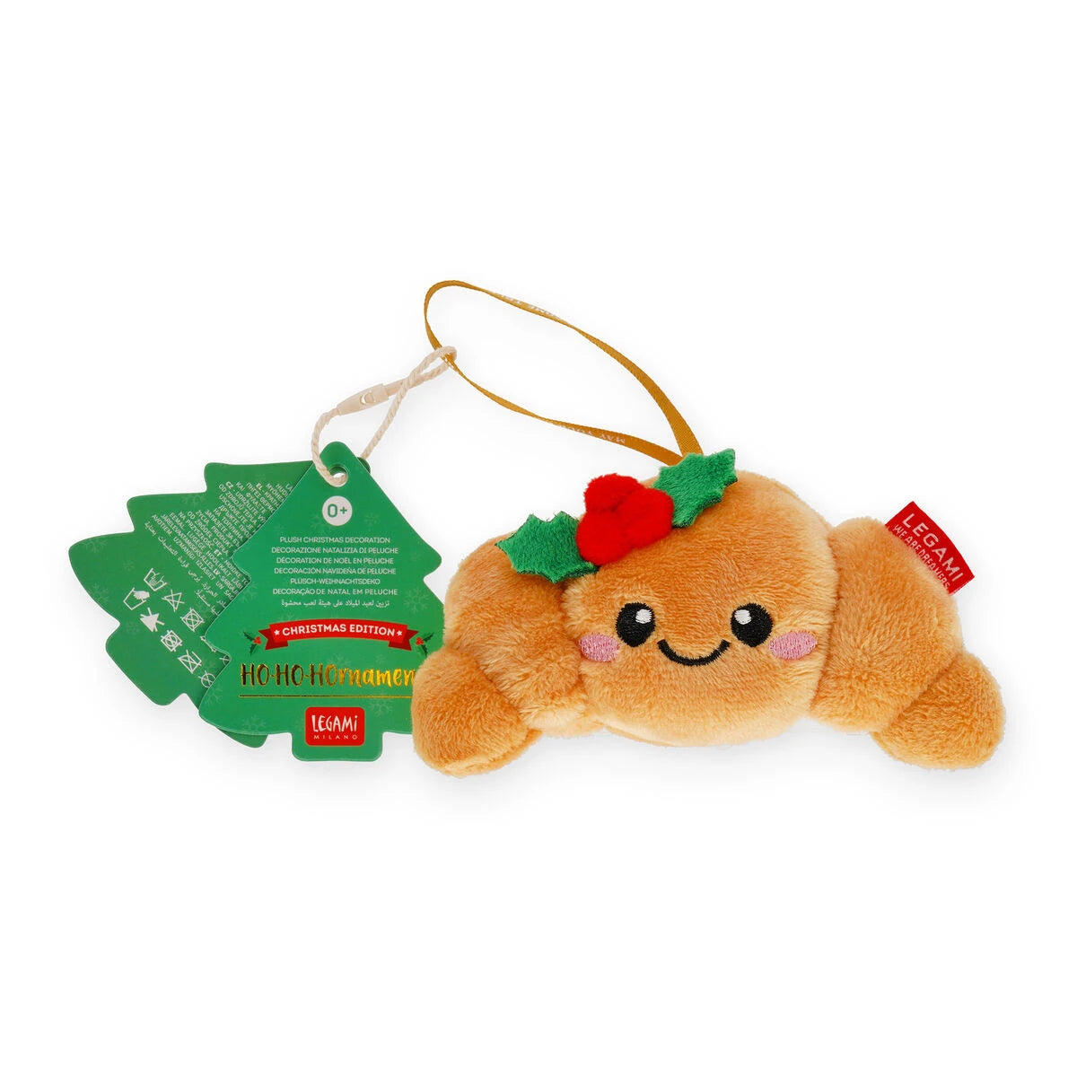 Legami - Adorno de Árbol de Navidad de Juguete de Peluche en Forma de Croissant - Oh-Oh-Ohrnaments