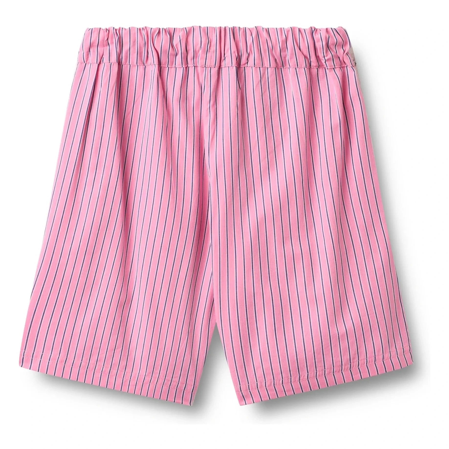 Wheat - Pantalones cortos de bermudas de algodón orgánico a rayas de coral | Rosa