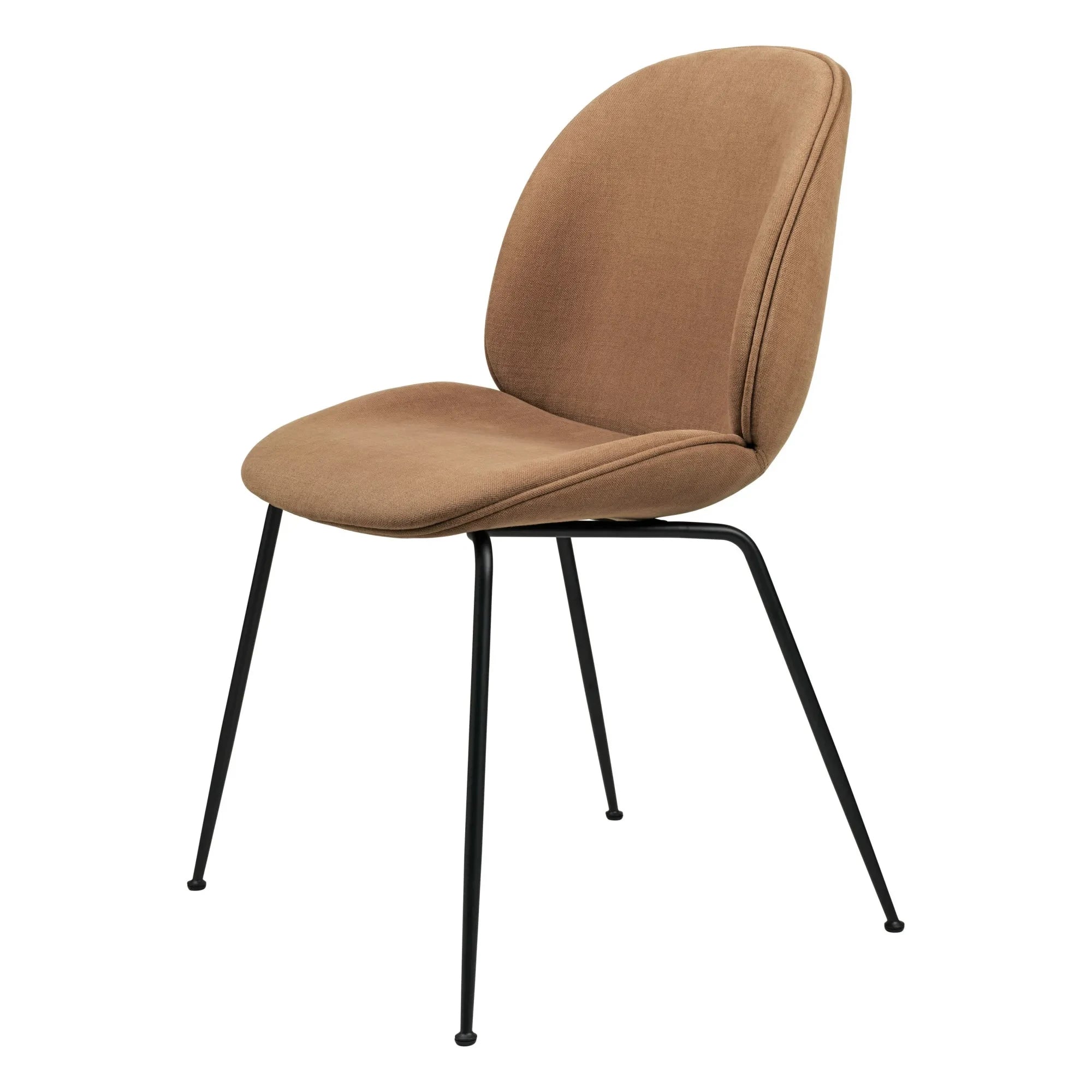 Gubi - GamFratesi Silla Beetle tapizada + Base negra | Camel