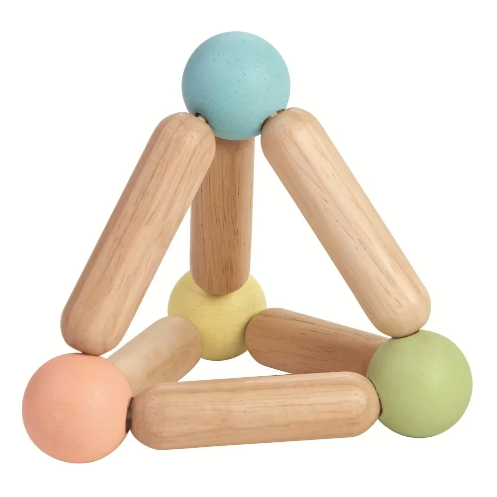 Plan Toys - Sonajero triangular de colores pastel