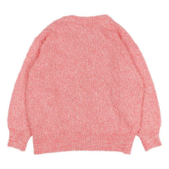 Búho - Jersey de algodón orgánico Chiné | Rosa