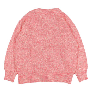 Búho - Jersey de algodón orgánico Chiné | Rosa