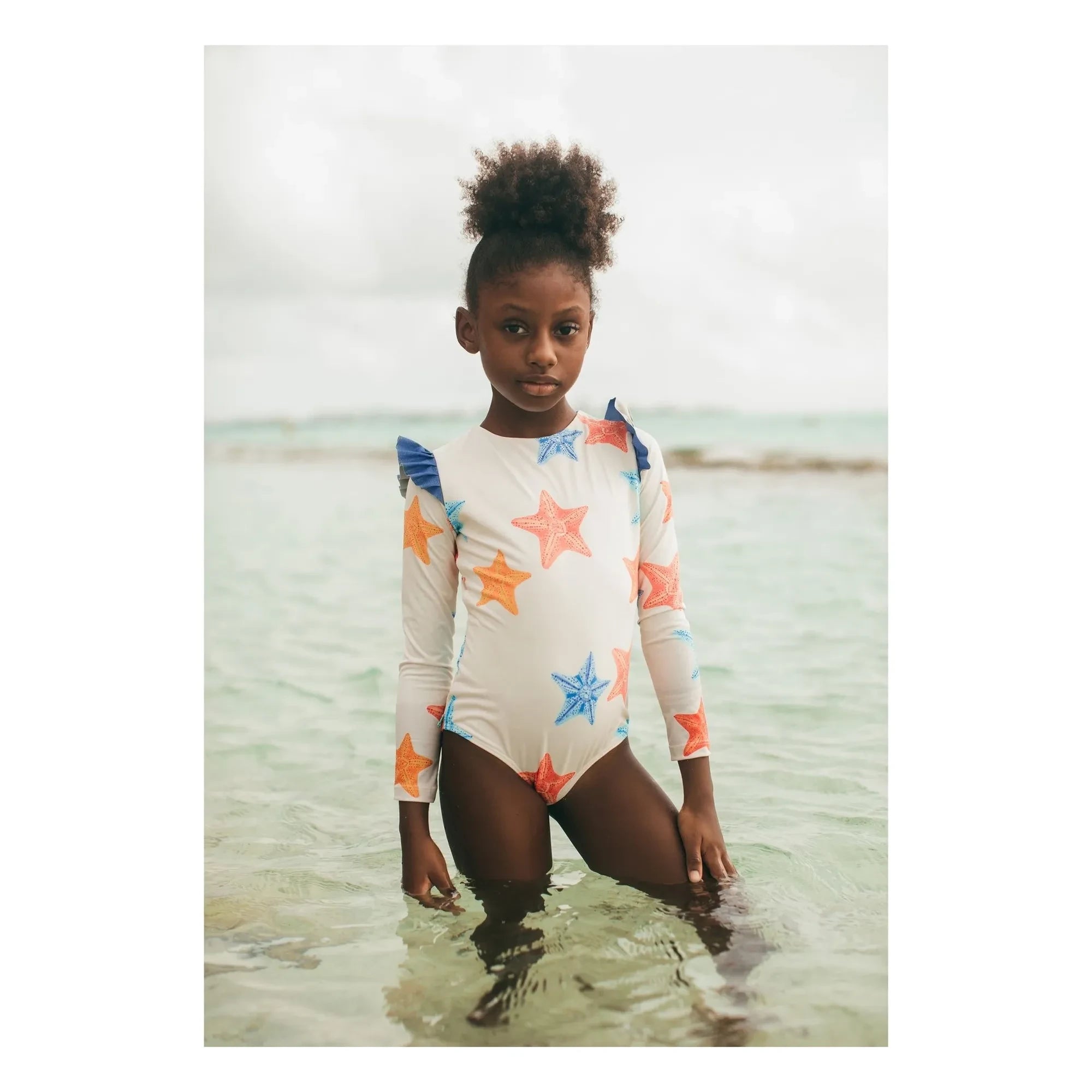 Pepita & Me - Wings Etoiles Maillot de baño de manga larga | Crudo