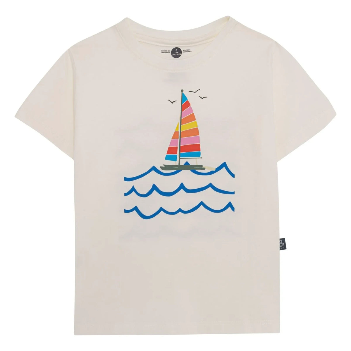 Pepita & Me - Camiseta con estampado de velero | Blanco