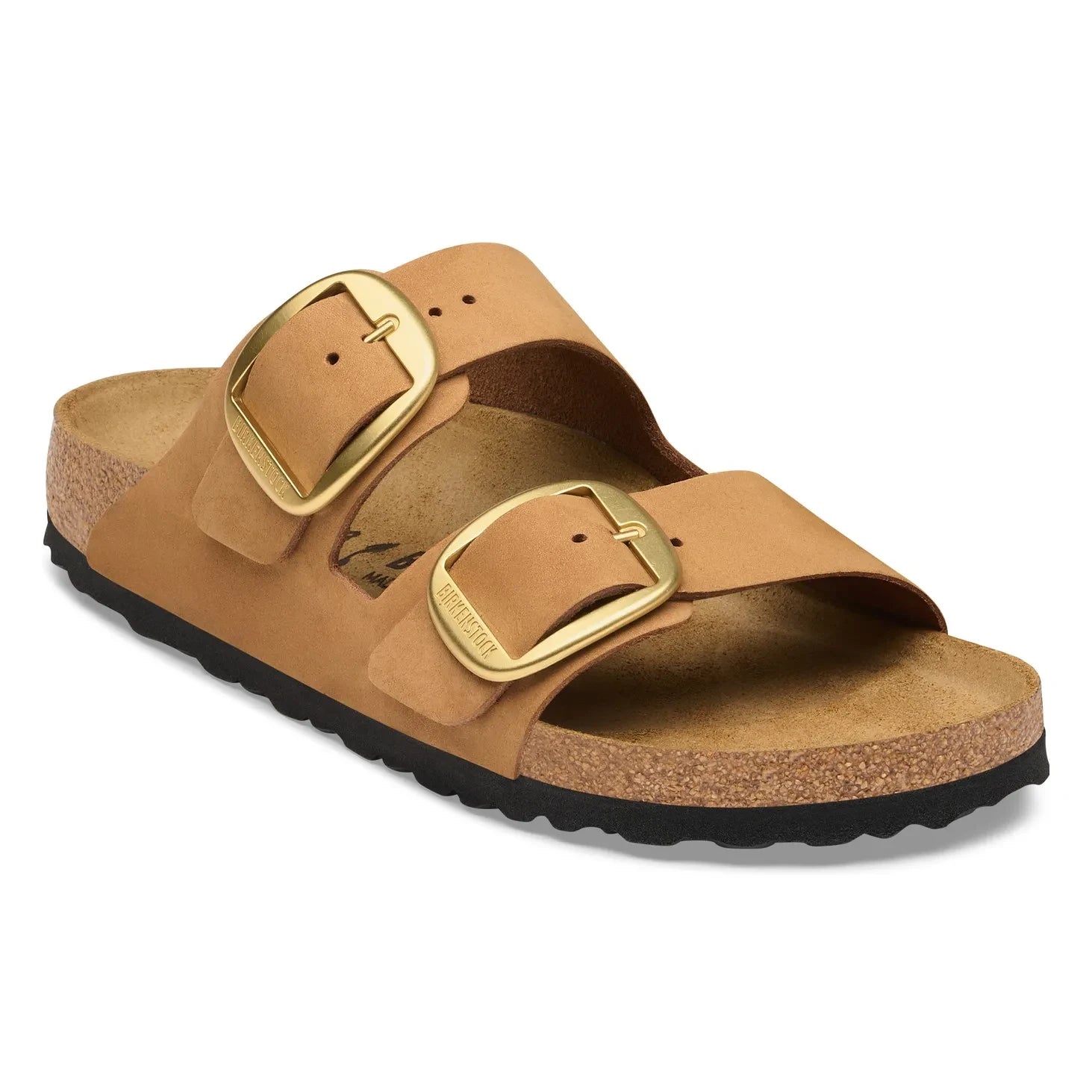 BIRKENSTOCK - Arizona Big Buckle Nubuk Sandalet | Camel