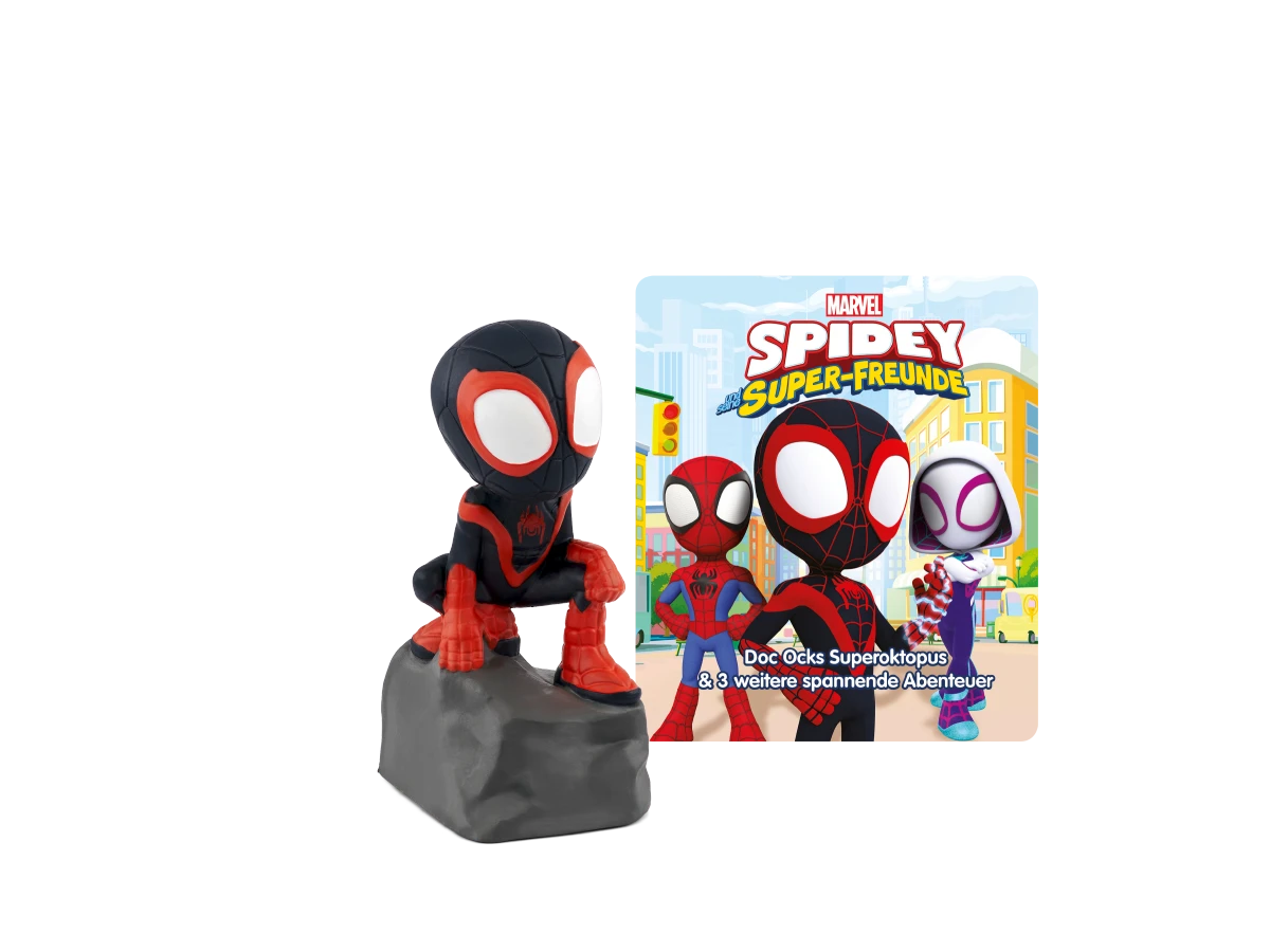 Tonies - Alemán Spidey y Sus Super Amigos - El Súper Pulpo de Doc Ock y 3 otras emocionantes aventuras - Marvel Spidey y Sus Asombrosos Amigos