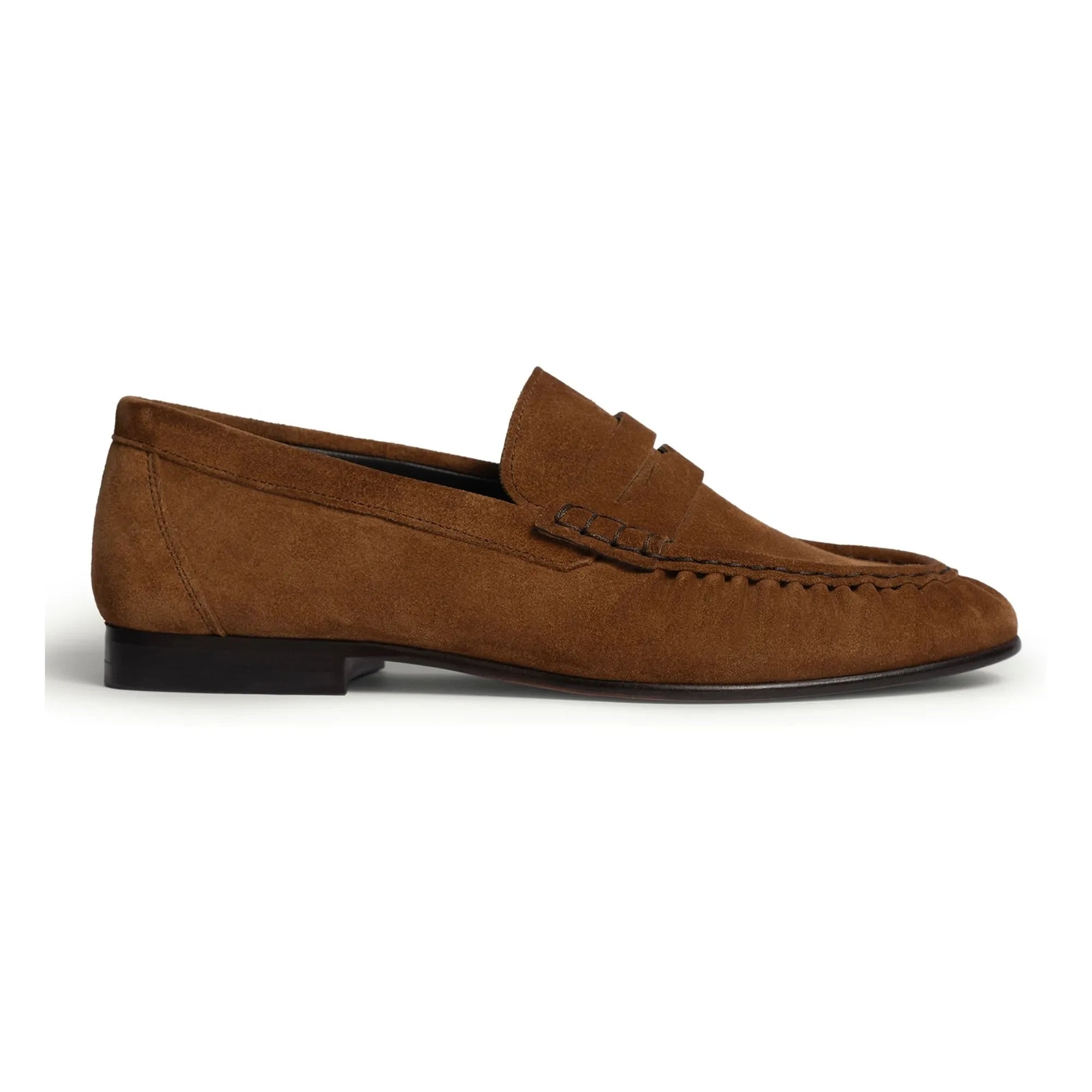 Posa - Zapatos tipo mocasín de ante | Marrón oscuro