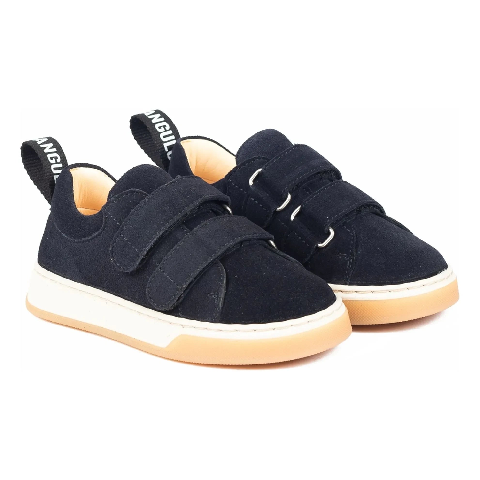 Angulus - Zapatillas Deportivas de Gamuza con Doble Raya | Azul Marino
