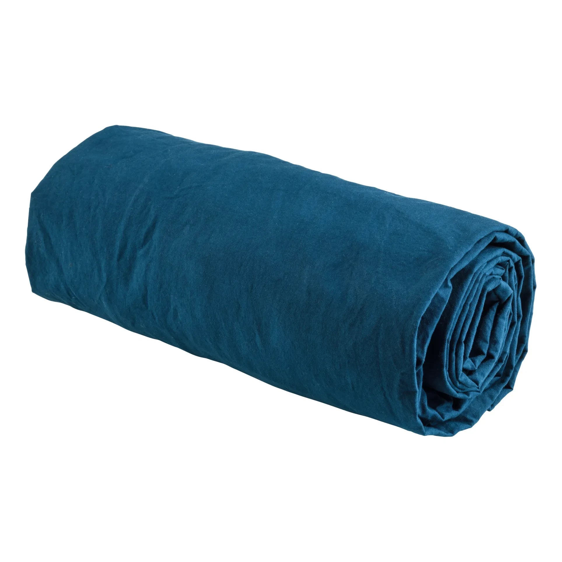 La cerise sur le gâteau - Sábana ajustable de algodón orgánico Celeste | Azul pavo real