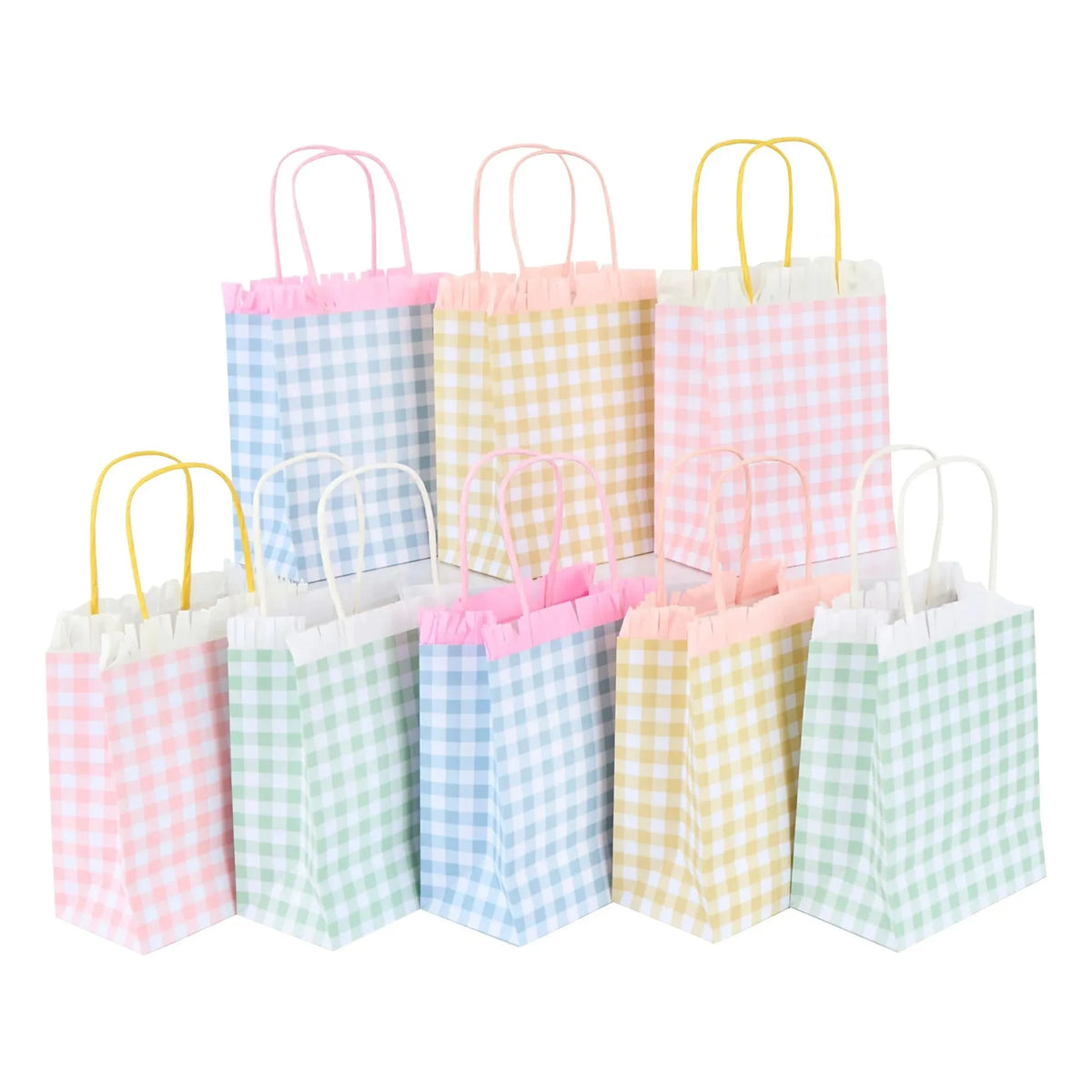 Meri Meri - Bolsas de regalo con diseño de Vichy - Set de 8