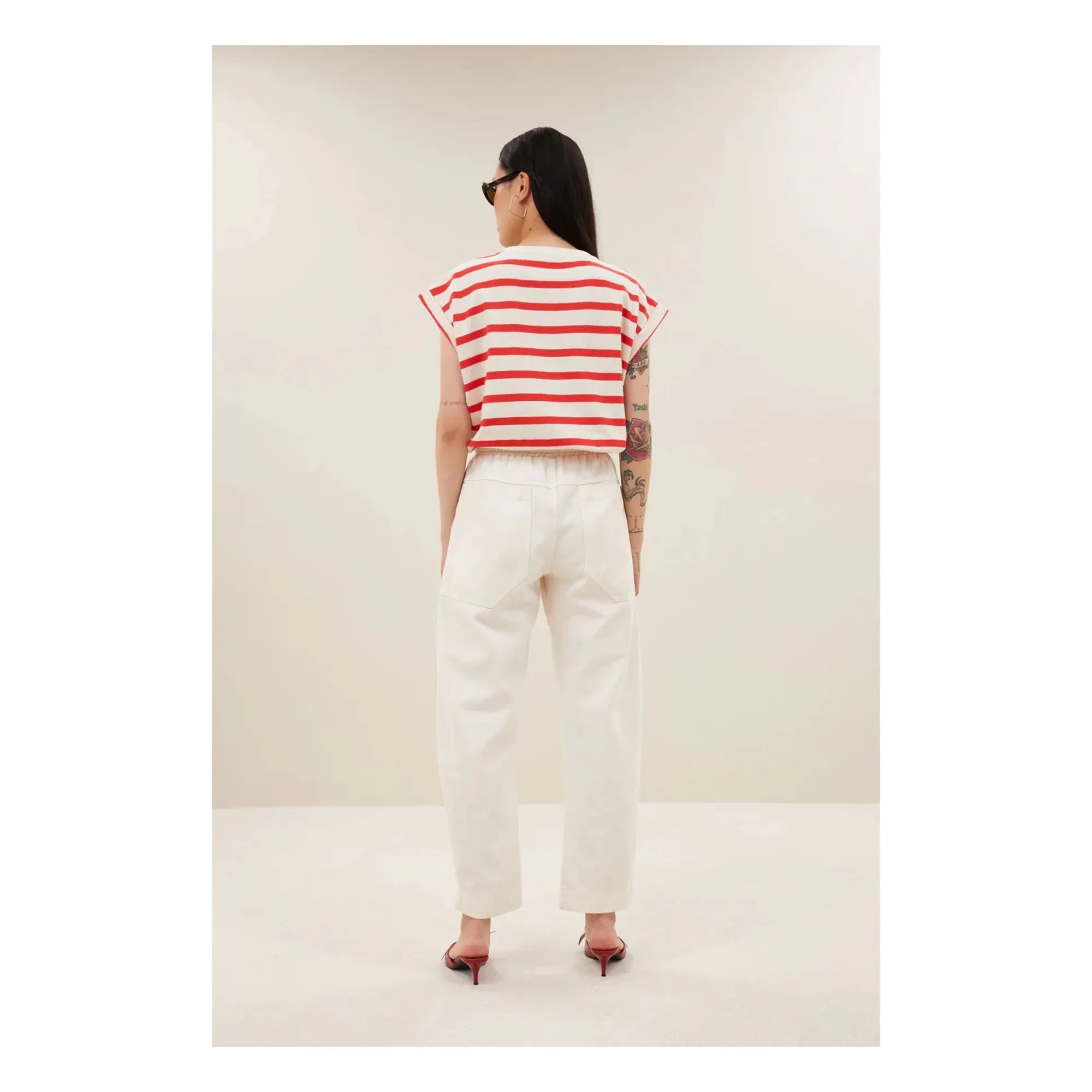 By Bar - Camiseta marinera Tobi Pamuk | Rojo