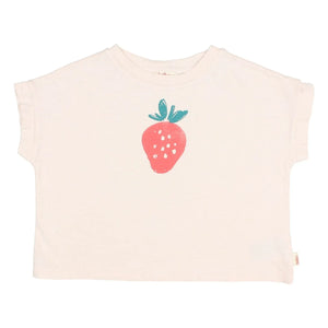 Búho - Camiseta de algodón orgánico Çilek | Rosa pálido