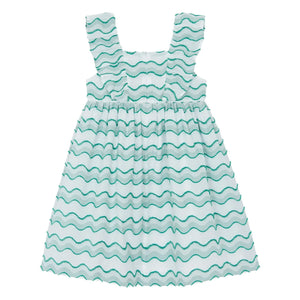 Tartine et Chocolat - Vestido con estampado de olas | Verde