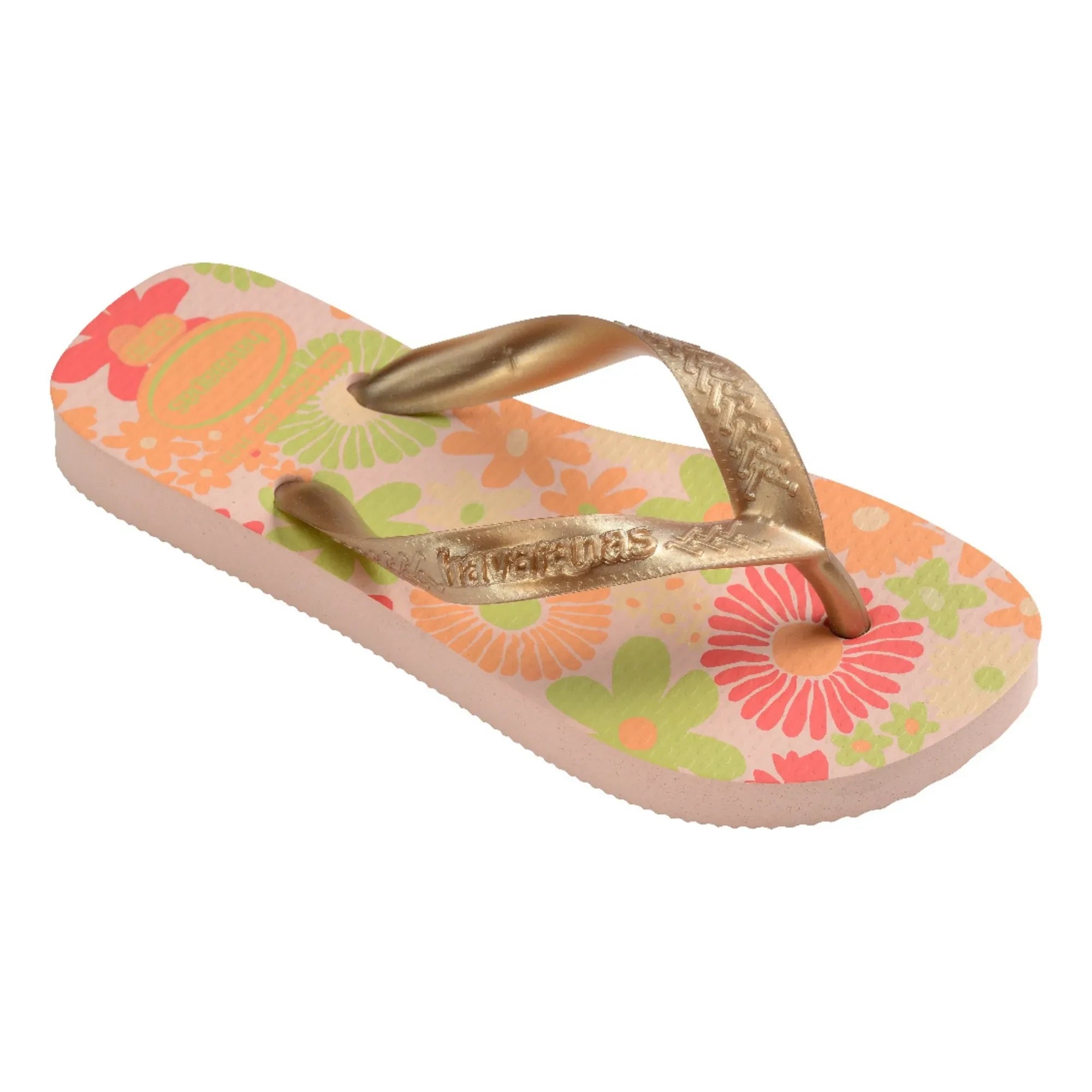 Havaianas - Chanclas de dedo de bebé Flores | Rosa caramelo