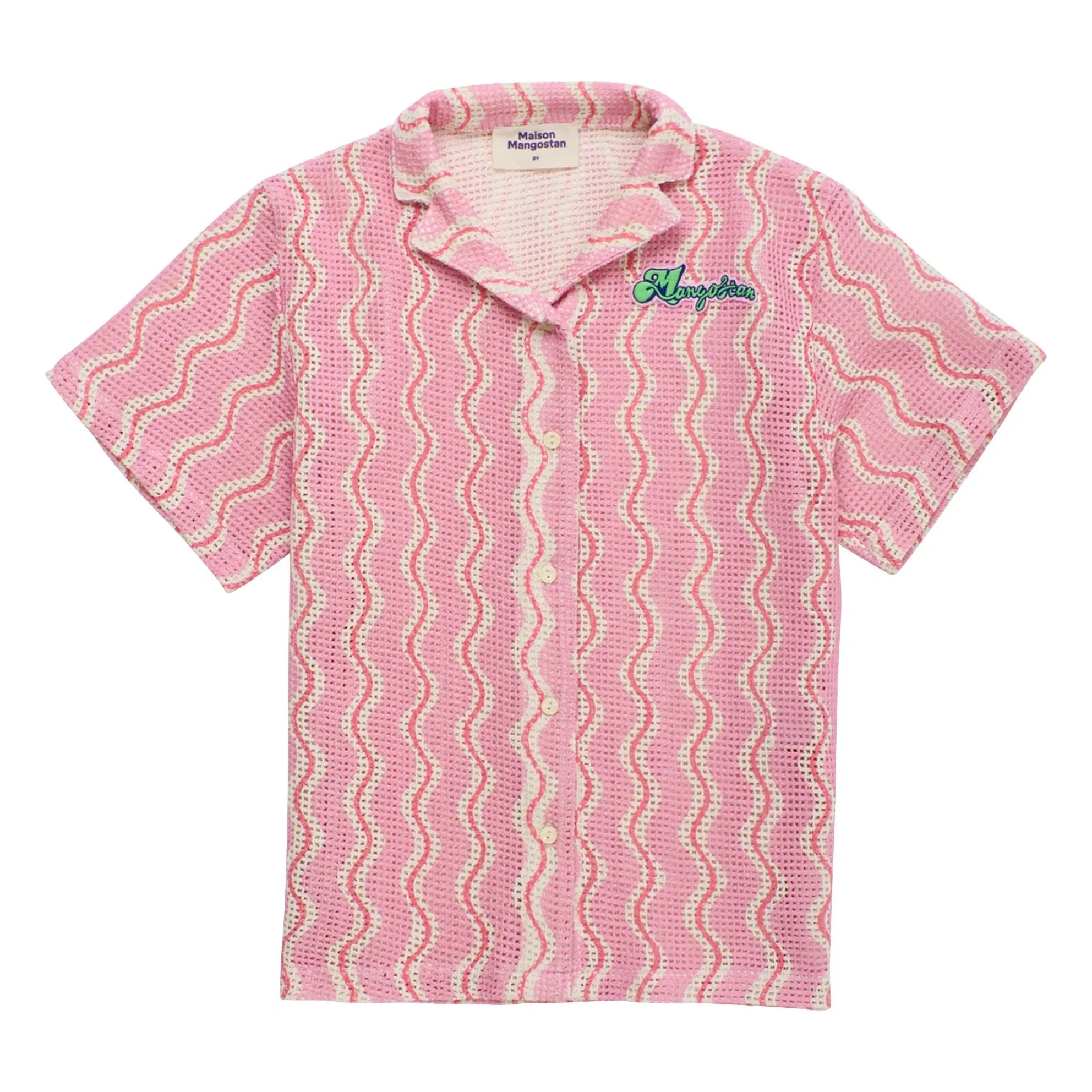 Maison Mangostan - Camisa de Punto Ondulado | Rosa