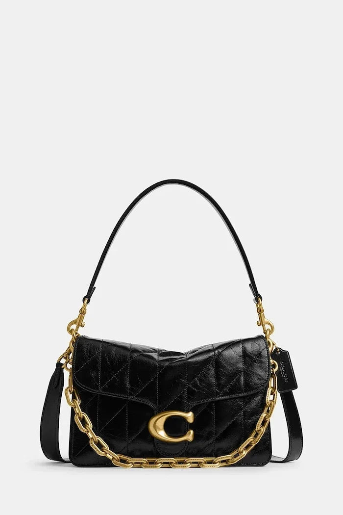 Bolso de hombro Coach Tabby Chain de cuero acolchado