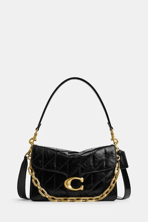 Bolso de hombro Coach Tabby Chain de cuero acolchado