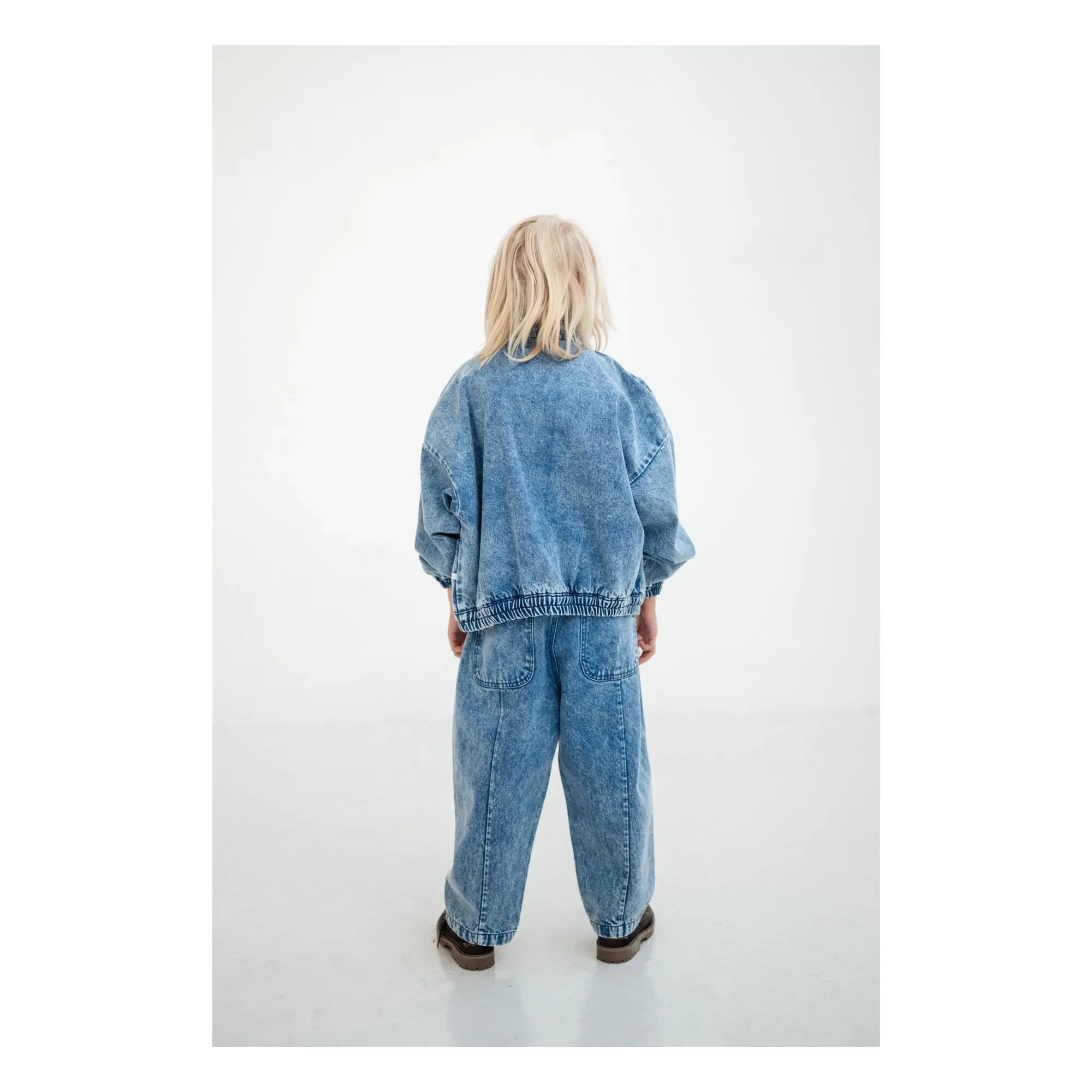 Repose AMS - Jeans globo de algodón orgánico | Azul lavado