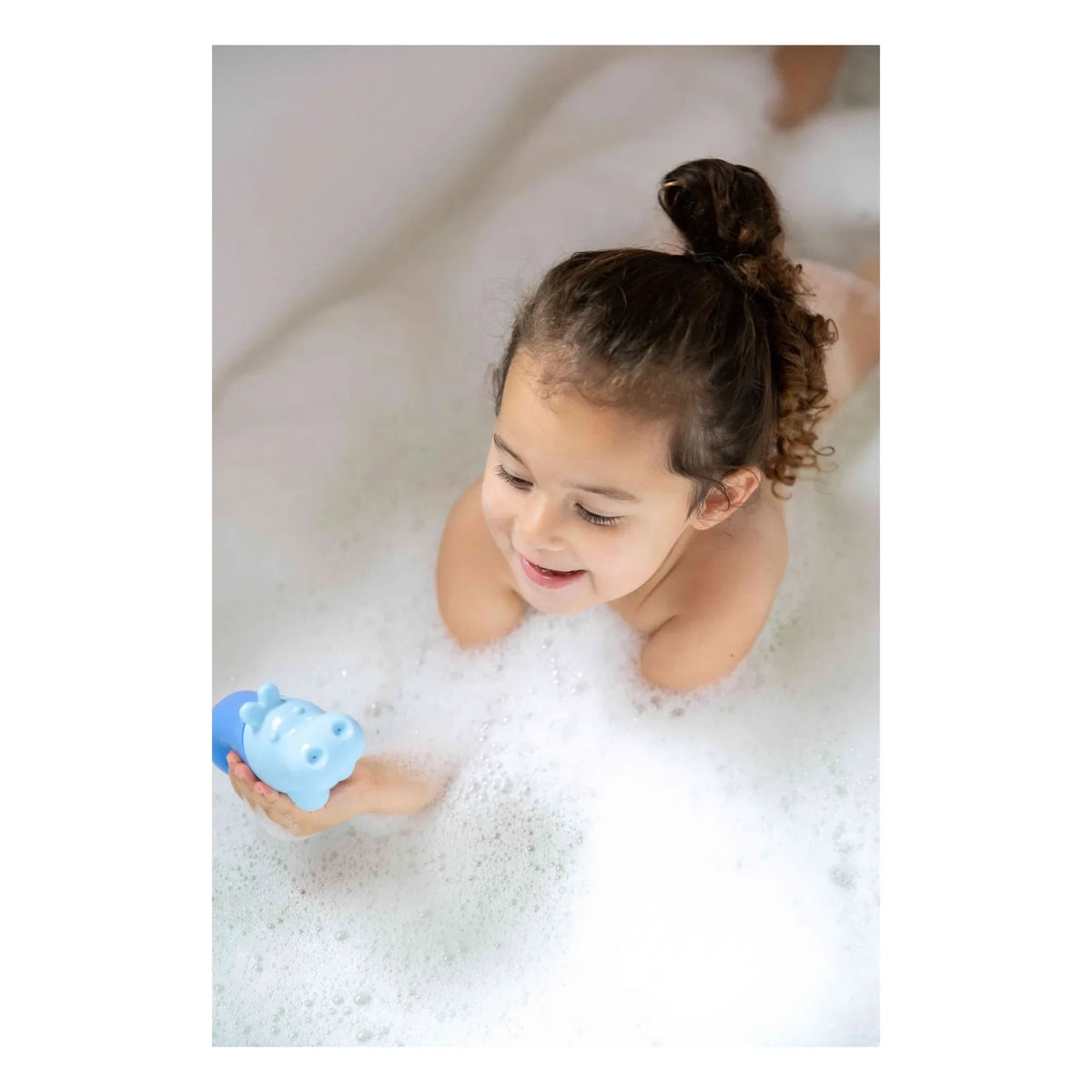 Quut - Juguete de baño Squeezi Hippo | Azul
