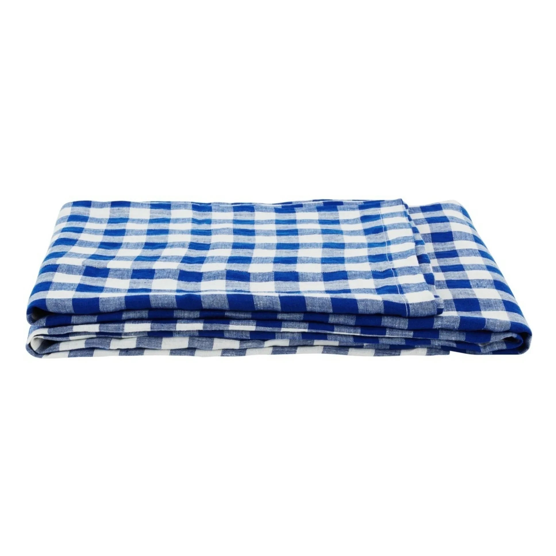 Gabrielle Paris - Mantel de lino lavado Vichy | Azul