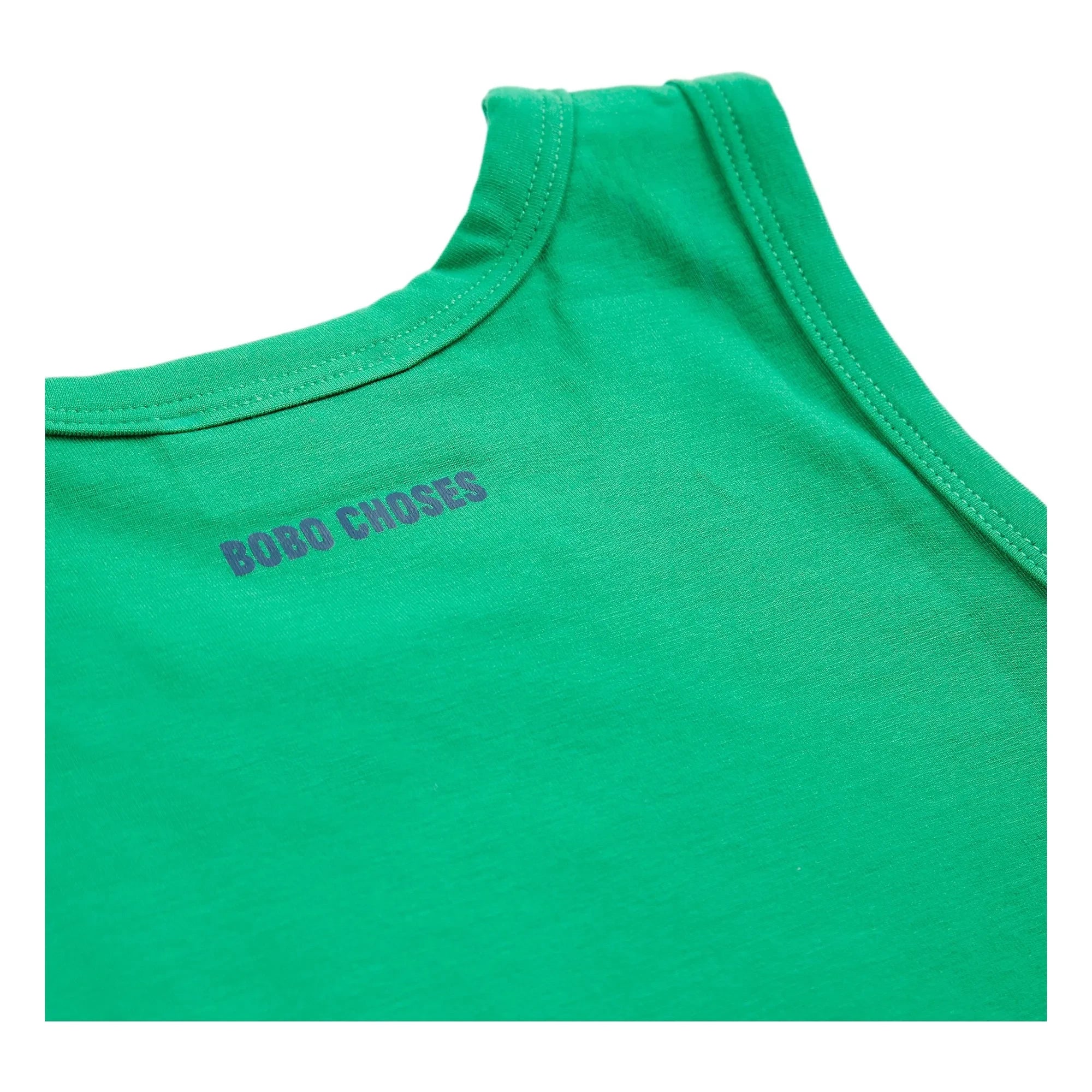 Bobo Choses - Camiseta sin mangas de modal y algodón orgánico con Have Fun Face | Verde