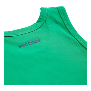 Bobo Choses - Camiseta sin mangas de modal y algodón orgánico con Have Fun Face | Verde